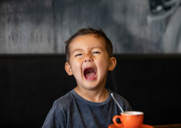 かんしゃくを起こす子ども